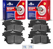 Front and Rear Ceramic Disc Brake Pads Set Replacement for Lexus ES300 2002-2003 ES330 2004-2006, for Toyota Camry 2005-2006 3.3L Se and 3.0L Xle 4-Wheel