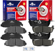 Ceramic Disc Brake Pads Set Front and Rear Replacement for Ford F-150 1999 2000 2001 2002 2003, for Lincoln Blackwood 2002