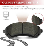 Front and Rear Ceramic Disc Brake Pads Set Replacement for Toyota Highlander 2004 2005 2006 2007