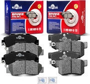 Front and Rear Ceramic Disc Brake Pads Set Replacement for 1997-1999 Acu-ra Integra Cl 1995-1998 Tl 1992-1994 Vigor 1991-2002 Accord 1993-2001 1993-1996 Prelude