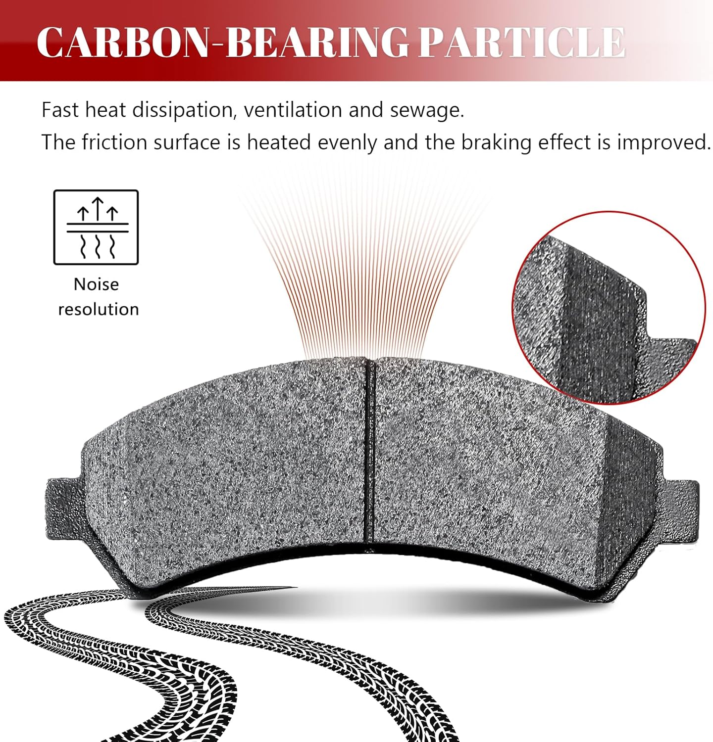 Front and Rear Ceramic Disc Brake Pads Set for Chevry Blazer Gmc Jimmy 1997-2005, for Chevry S10 Gmc Sonoma 1998-2004 4Wd, for for Isuzu Hombre 1998-2000 4Wd, for Oldsmobile Bravada 1997-2001