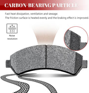 Front and Rear Ceramic Disc Brake Pads Set for Chevry Blazer Gmc Jimmy 1997-2005, for Chevry S10 Gmc Sonoma 1998-2004 4Wd, for for Isuzu Hombre 1998-2000 4Wd, for Oldsmobile Bravada 1997-2001