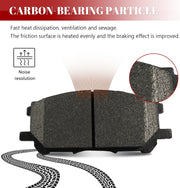 Front and Rear Ceramic Disc Brake Pads Set Replacement for Lex-us Rx330 2004-2006 Rx350 2007-2009 Rx400H 2006-2008, for Toyo-ta Highlander 2006-2007 Hybrid/Hybrid Limited