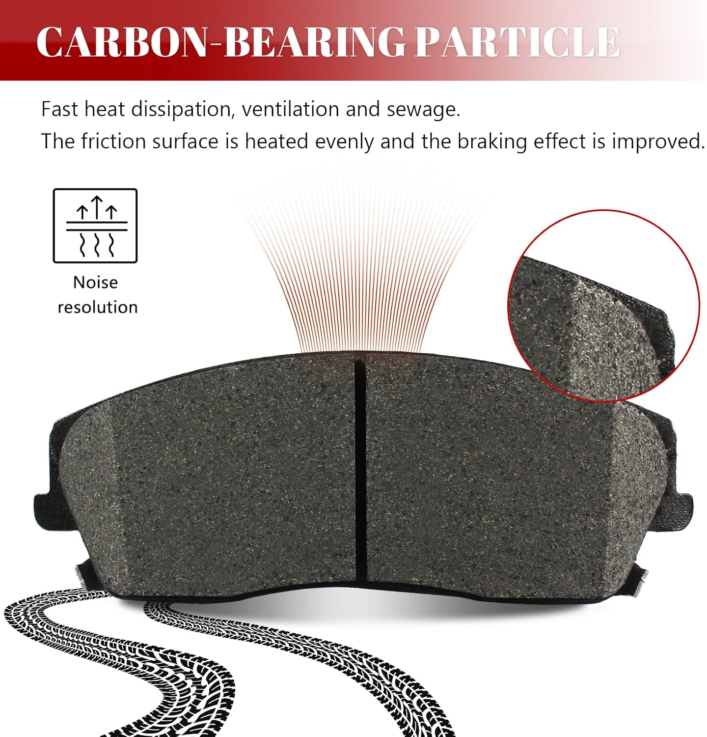 Ceramic Disc Brake Pads Set Front and Rear for Dodge Charger 2006 - 2010, for Magnum 2005-2008