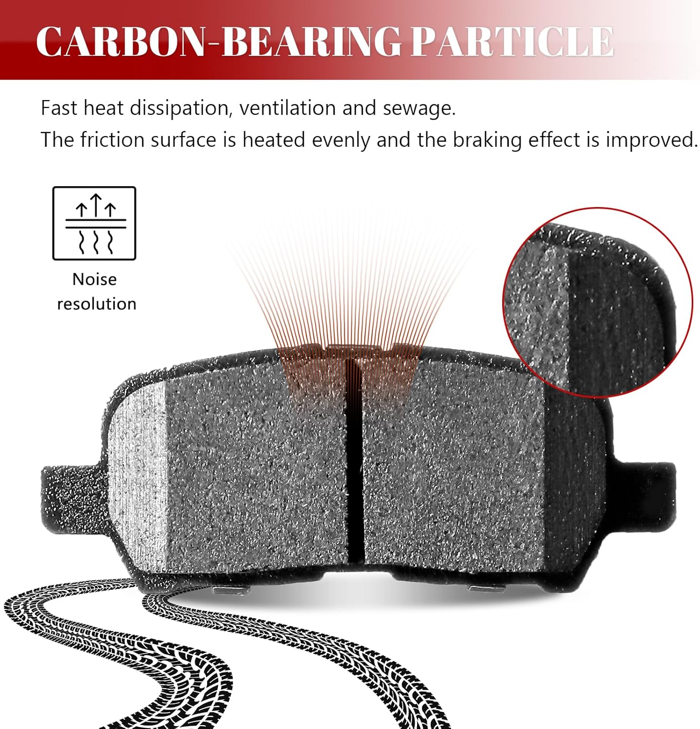 Front and Rear Ceramic Disc Brake Pads Set Replacement for 2011 2012 2013 Chevy Impala 2014 2015 2016 Chevy Impala Limited