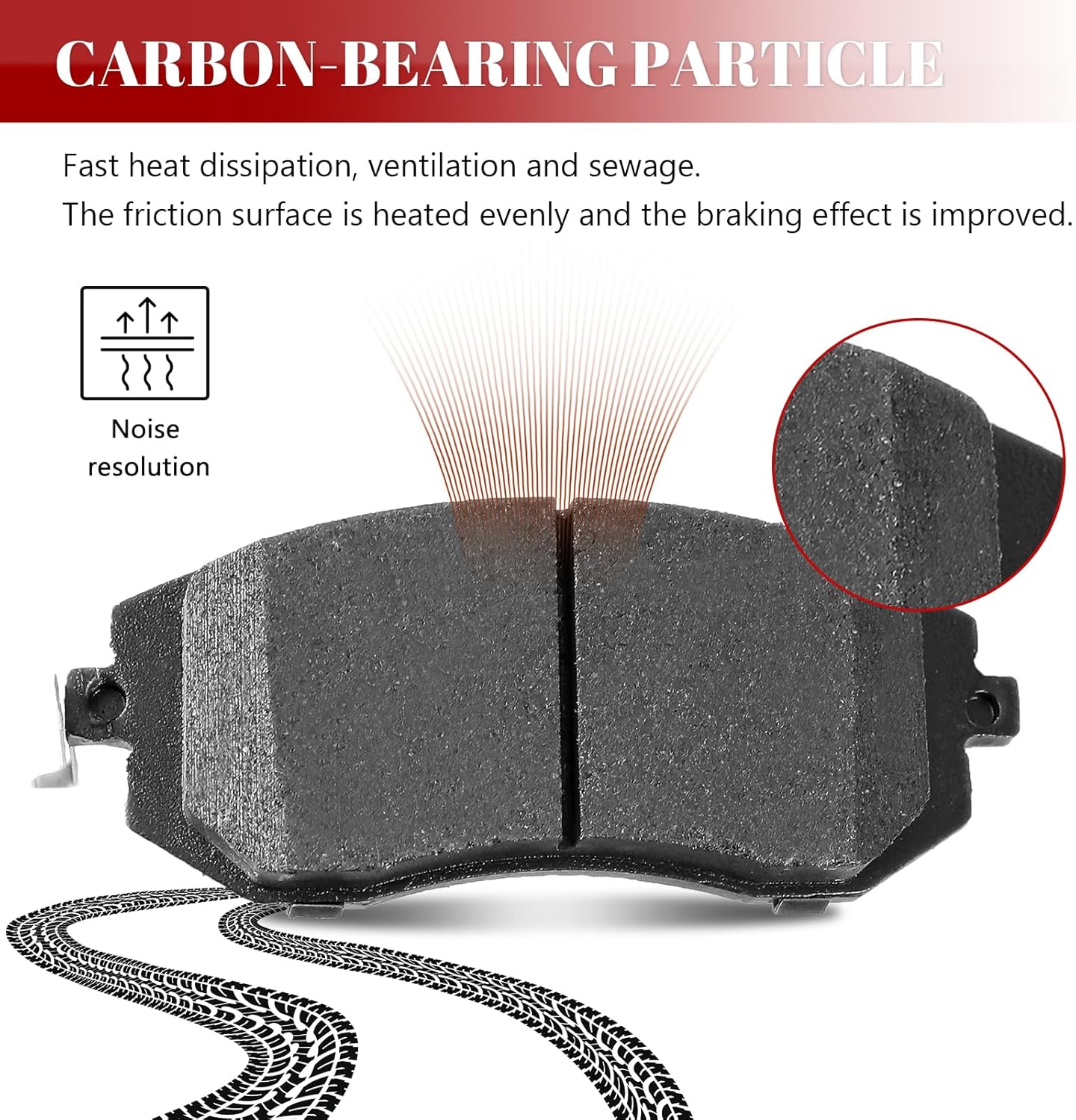 Front and Rear Ceramic Disc Brake Pads Set Replacement for Saab 9-2x Aero 2005-2006,for Subaru Forester 2004 2005 2006 2007 2008, for Subaru Impreza Wrx 2004-2005 Excluding Sti