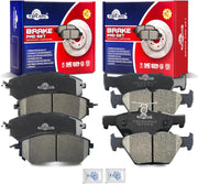 Ceramic Disc Brake Pads Set Front and Rear Replacement for Subaru Legacy 2015/ Legacy 2016-2019 3.6L/ Outback 2015-2019/ Wrx 2016 2017 2018 2019 2020 2021 With Eyesight Package