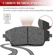 Ceramic Disc Brake Pads Set Front and Rear Replacement for Mazda Cx-3 2019 2020 2021 2022