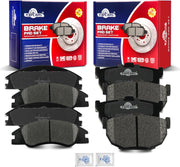 Front and Rear Ceramic Disc Brake Pads Set Replacement for Kia Spectra/Spectra5 2005 2006 2007 2008 2009, Spectra 2.0L 2004