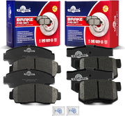 Ceramic Disc Brake Pads Set Front and Rear Replacement for Acura Cl 2001-2003 Rl 1999 2000 2001 2002 2003 2004 Tl 1999-2008 Tsx 2004-2008, for Hon-da Accord 2003 2004 2005 2006 2007 Civic 2015