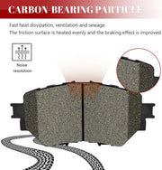 Ceramic Disc Brake Pads Set Front and Rear Replacement for Mazda 3 2014 2015 2016/3 Sport 2014