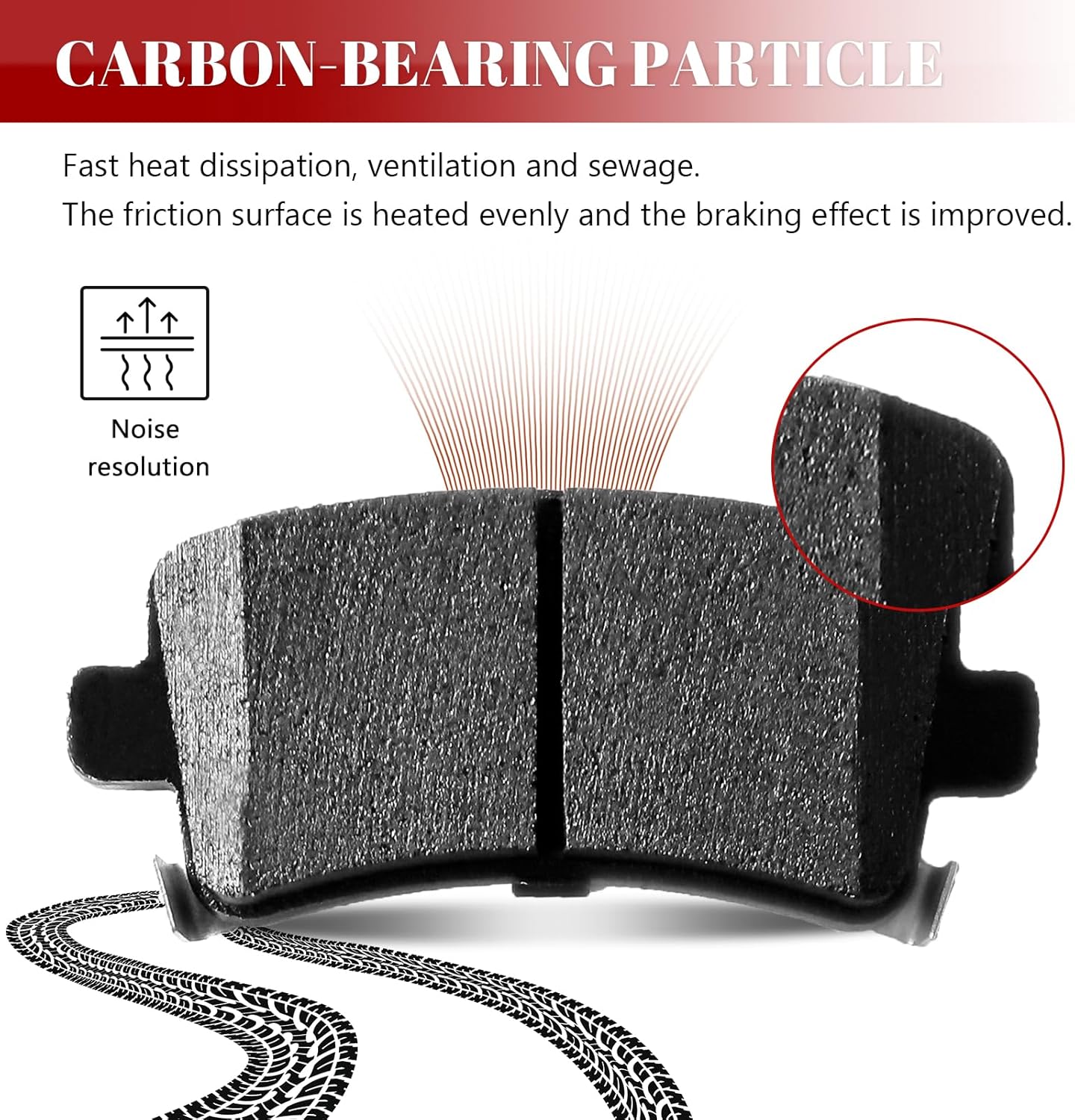 Front and Rear Ceramic Disc Brake Pads Set Replacement for 2011 Saab 9-5 2010 Buick Allure 2010-2016 Buick Lacrosse 2011-2017 Buick Regal 2014-2020 Chevy Impala 2013-2015 Malibu