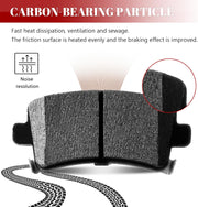 Front and Rear Ceramic Disc Brake Pads Set Replacement for 2011 Saab 9-5 2010 Buick Allure 2010-2016 Buick Lacrosse 2011-2017 Buick Regal 2014-2020 Chevy Impala 2013-2015 Malibu