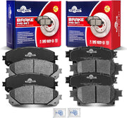 Front and Rear Ceramic Disc Brake Pads Set Replacement for Lex-us Rx350 2010-2015, for Toyo-ta Highlander 2014 2015 2016 2017 2018 2019 2020