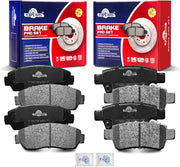 Front and Rear Ceramic Disc Brake Pads Set Replacement for Honda Odyssey 2005 2006 2007 2008 2009 2010