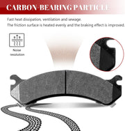 Front and Rear Ceramic Disc Brake Pads Set Replacement for Gmc Sierra 1500 Hd /1500 Hd Classic/ 2500/2500 Hd/3500/3500 Classic/3500 Hd, for Gmc Yukon Xl 2500, for Hummer H2 2003-2009