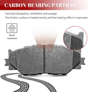 Front and Rear Ceramic Disc Brake Pads Set Replacement for Lexus IS250 2006 2007 2008 2009 2010 2011 2012 2013