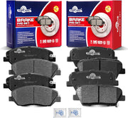 Front and Rear Ceramic Disc Brake Pads Set Replacement for Hyundai Entourage 2007-2010 Santa Fe 2013 2014 2015 2016/ Kia Borrego 2009-2011 Sedona 2006 2007 2008 2009 2010 2011 2012 2014