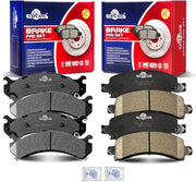Ceramic Disc Brake Pads Set Front and Rear for Chevry Express 2500/3500 2003-2020, for Gmc Savana 2500/3500 2003 2004 2005 2006 2007 2008 2009 2010 2011 2012 2013 2014 2015 2016 2017 20018 2019 2020