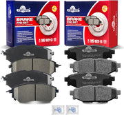 Ceramic Disc Brake Pads Set Front and Rear Replacement for Subaru Wrx 2015 2016 2017 2018 2019 2020 2021