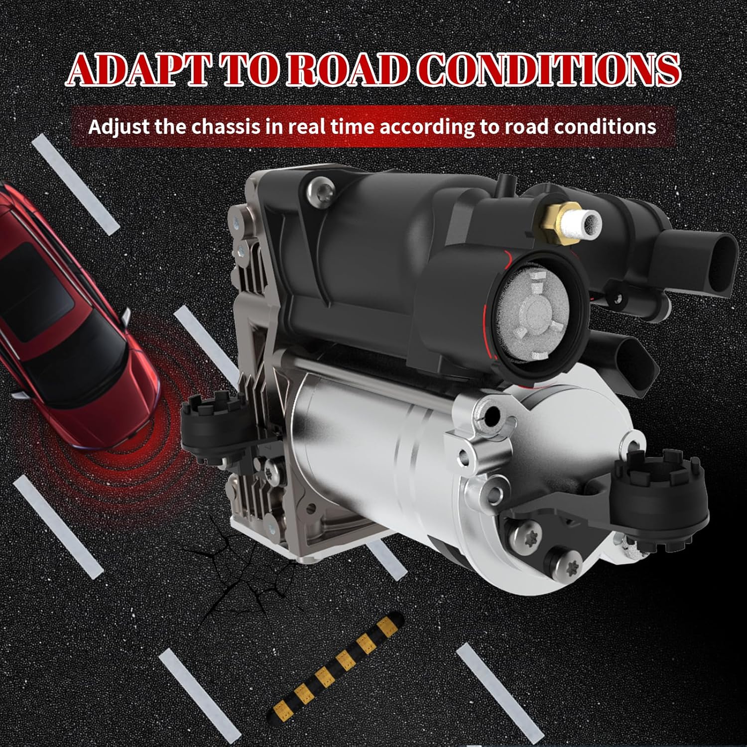 Air Suspension Compressor for Air Ride Pump, W166 for Mercedes-Benz GLE350 GLE350d GLE400 GLE550 GLE550e GLS450 GLS550 ML350 ML400 ML550/ GLE43 GLE450 GLE63 GLS63 ML63 AMG/ GLE63 AMG S