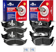 Front and Rear Ceramic Disc Brake Pads Set Replacement for Jeep Tj 2003-2006 Wrangler 2003 2004 2005 2006