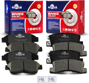 Front and Rear Ceramic Disc Brake Pads Set Replacement for Toyota Camry 1992 1993 1994 1995 1996 1997 1998 1999 L4 2.2L with Rear Disc Brakes