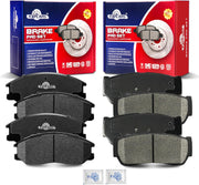 Ceramic Disc Brake Pads Set Front and Rear Replacement for Kia Sorento 2003 2004 2005 2006 2007 2008 2009