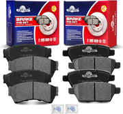Ceramic Disc Brake Pads Set Front and Rear Replacement for Ford Fusion 2006-2012, for Lincoln Mkz 2007-2012/ Zephyr 2006, for Mercury Milan 2006-2011/6 2008 2009 2010 2012 2013
