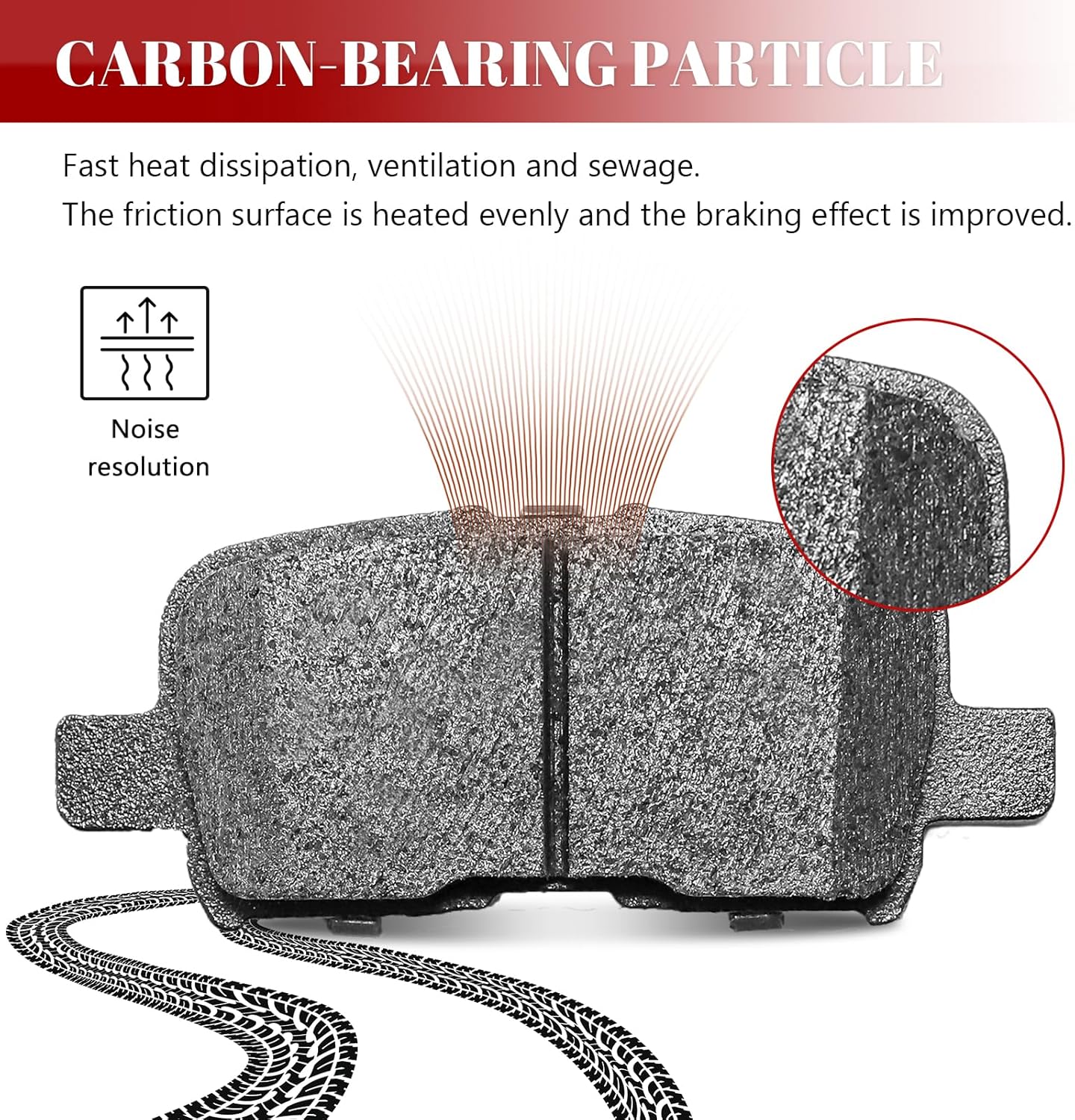 Front and Rear Ceramic Disc Brake Pads Set Replacement for Ni-ss-an Altima 2014 2015 2016 2017 2018 2019 2020 2021 2022 2023, Altima Sedan 2013