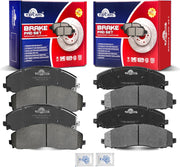 Ceramic Disc Brake Pads Set Front and Rear for Ford F-250 Super Duty 2013-2023/ F-350 Super Duty 2013 2014 2015 2016 2017 2018 2019 2020 2021 2022 2023/ F-450 Super Duty 2013-2016 With 8 Lug