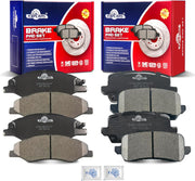 Ceramic Disc Brake Pads Set Front and Rear Replacement for Honda Odyssey 2018 2019 2020 2021 2022 2023