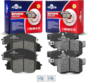 Ceramic Disc Brake Pads Set Front and Rear for Honda Civic 2006-2011/ S2000 2000 - 2009, for Acura Csx 2007-2010/ Rsx 2002-2006