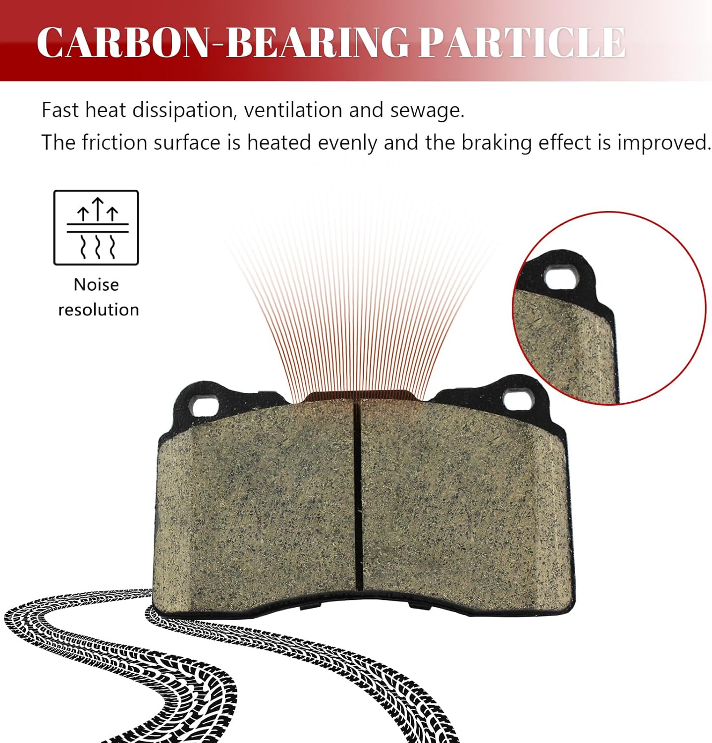 Ceramic Disc Brake Pads Set Front and Rear Replacement for Chevy Camaro 2016-2018 2.0L 3.6L / Camaro 2019 w/Rpo Code J55, Heavy Duty Brakes w/ 345.0 mm-Sport; Hd Antilock Brakes