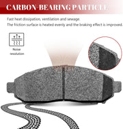 Front and Rear Ceramic Disc Brake Pads Set Replacement for Nissan Frontier 2005-2021 Xterra 2005 2008-2015,for Suzuki Equator 2009-2010/ Equator 2011-2012 4.0L