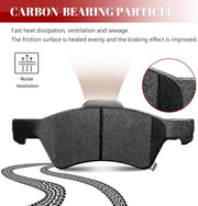 Front and Rear Ceramic Disc Brake Pads Set Replacement for Chrysler Town & Country 2001 2002 2003 2004 2005 2006 2007,for Dodge Grand Caravan 2001-2007