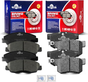 Front and Rear Ceramic Disc Brake Pads Set Replacement for Honda Civic 2012 2013 2014 2015