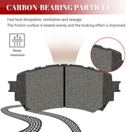 Ceramic Disc Brake Pads Set Front and Rear for MAZDA 6 2014-2015
