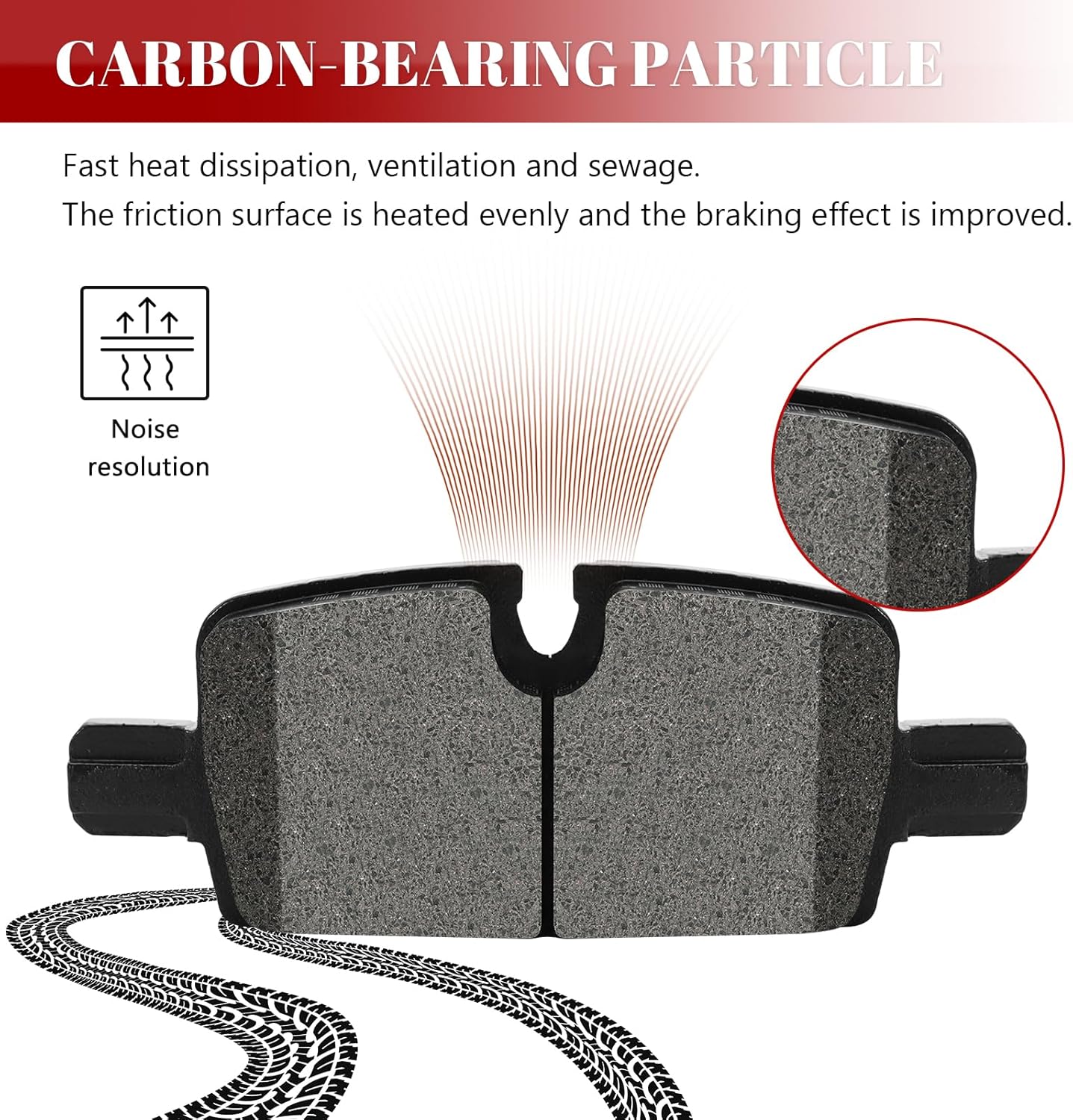Ceramic Disc Brake Pads Set Rear for Rivian R1S R1T 2022-2023, for Gmc Canyon 2023-2024/ Hummer Ev Suv Sierra Ev 2024/ Sierra 1500 2020-2024/1500 Limited 2019 w/EPB/Yukon Xl 2021-2024