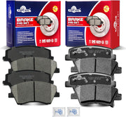 Ceramic Disc Brake Pads Set Front and Rear Replacement for Hyundai Elantra 2017 2018 2019 2020 2.0L Engine