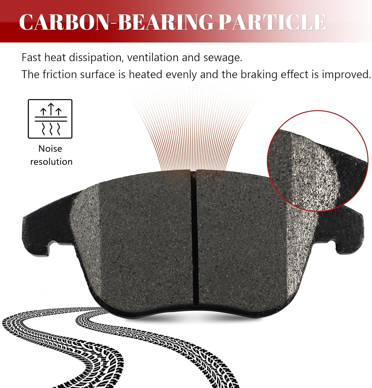 Front and Rear Ceramic Disc Brake Pads Set Replacement for Ford Fusion 2013-2020, Police Responder Hybrid/SSV Plug-In Hybrid 2019-2020, for Lincoln Mkz 2013 2014 2015 2016 2017 2018 2019 2020