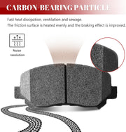 Front and Rear Ceramic Disc Brake Pads Set Replacement for Dodge Dart 2013 2014 2015 2016