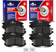 Front and Rear Ceramic Disc Brake Pads Set Replacement for Subaru Legacy 1990 1991 1992 1993 1994 1995 1996, for Impreza 1993-1996