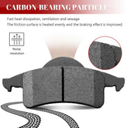 Front and Rear Ceramic Disc Brake Pads Set Replacement for 1999 2000 2001 2002 Jeep Grand Cherokee w/Ate/Teves Calipers