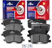 Front and Rear Ceramic Disc Brake Pads Set for Chrysler 200 2011-2014 Sebring 2007-2010, for Dodge Avenger 2008-2014,for Jeep Compass Patriot,for Mitsubishi Lancer Outlander Sport Rvr