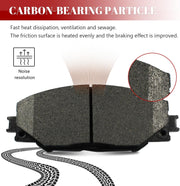 Front and Rear Ceramic Disc Brake Pads Set Replacement for Pontiac Vibe 2009-2010, for Toyota Matrix 2009-2012/ Rav4 2006 2007 2008 2009 2010 2011 2012 2013 2014 2015 2016