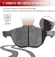 Ceramic Disc Brake Pads Set Front and Rear Replacement for Ford Escape 2017-2019 2.5L, for Ford Escape 2017 2018 2019 Fwd and 1.5L