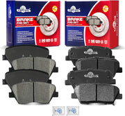 Front and Rear Ceramic Disc Brake Pads Set Replacement for Hyundai Santa Fe 2010-2012, for Kia Sorento 2011 2012 2013 2014