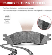 Front and Rear Ceramic Disc Brake Pads Set Replacement for Ford Explorer 2006-2010 Explorer Sport Trac 2007-2010, for Mercury Mountaineer 2006 2007 2008 2009 2010