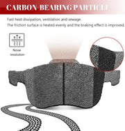 Front and Rear Ceramic Disc Brake Pads Set Replacement for VOLVO S80 1999 2020-2006 /V70 2001-2007 /S60 2001 2002 2003 2004 2005 2006 2007 2008 2009